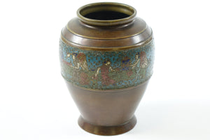 Antique Chinese Bronze Expert Cloisonne with Egyptian Design