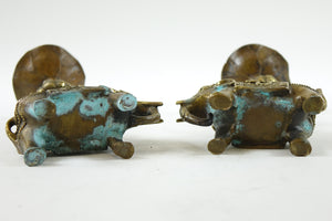 A Pair of Bronze Chinese Sculptures