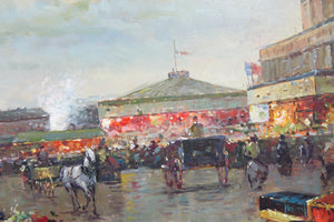 The Market, Oil on Canvas, Signed Original