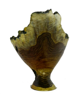 Burled Vase Faux Bois