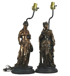 European bronze lamp