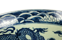 Load image into Gallery viewer, Antique Chinese Porcelain Large Plate with round marking on the bottom
