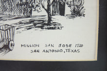 Load image into Gallery viewer, Mission San Jose 1720, Print of Original Pen &amp; Ink Drawling
