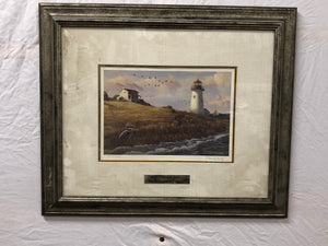 The Lighthouse Lithograph Signed on the Bottom