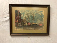 Load image into Gallery viewer, Mystic Seaport Print of Watercolor Painting Signed on the Bottom
