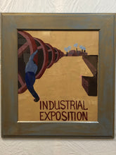 Load image into Gallery viewer, Industrial Exposition, Original Acrylic Painting on Paper
