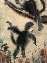 Load image into Gallery viewer, Monkeys, Original Watercolor on Paper
