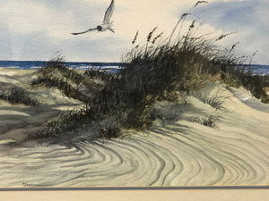 The Beach and the Bird, Original Watercolor