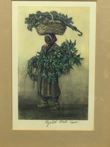 Portrait of a Women, Print of original Pastel, Signed