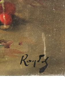 18th Century Still Life Oil on Canvas Signed on the Bottom