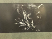Load image into Gallery viewer, Beautiful Black Panther Engraving, Print - Original Signature of the Artist on t
