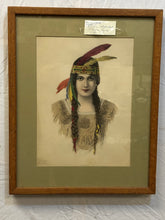 Load image into Gallery viewer, Hand-colored Portrait of an Indian Squaw, 1900, Signed
