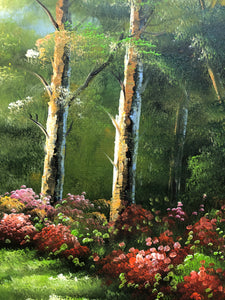 The Garden Oil on Canvas Signed on the Bottom