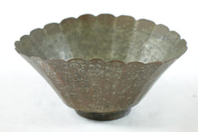Load image into Gallery viewer, Antique Persian Copper Bowl with Engravings
