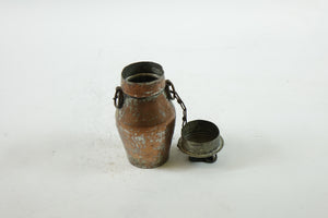 Antique Hammered Copper Container