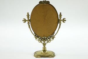 Antique European Brass Mirror Stand (Mirror not included)