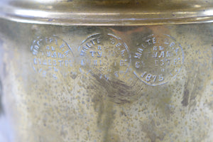 Antique Russian Brass Samovar with 1875 Markings
