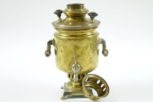 Antique Russian Brass Samovar with 1875 Markings