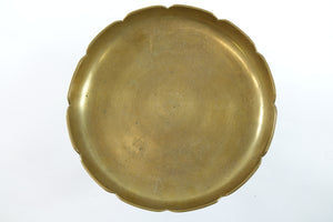 Antique Chinese Footed Brass Tray