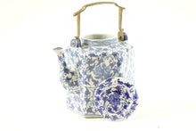 Load image into Gallery viewer, Antique Chinese Blue and White Porcelain Hexagonal Teapot
