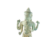 Load image into Gallery viewer, Antique Bronze Figurine of a standing Elephant with four hands
