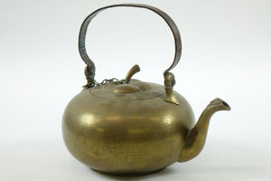 Antique European Brass Tea Kettle