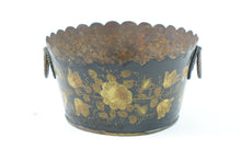 Load image into Gallery viewer, Antique British Hand Painted Metal Vase Holder
