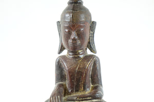 Antique Far East Wooden Carved Figure of Buddha