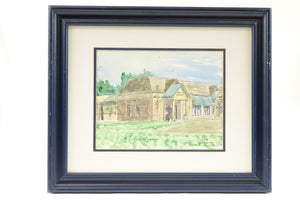 Bank of Hanover Watercolor on Paper 2008 Signed