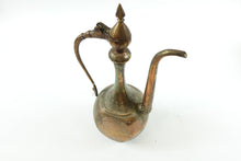 Load image into Gallery viewer, Antique Middle Eastern Copper Ewer with Carvings
