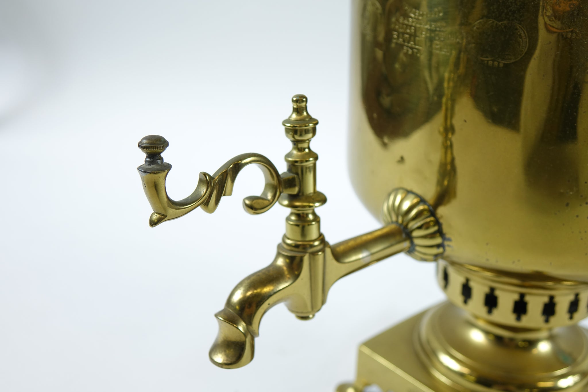 Antique Russian Brass Samovar with Markings – eastwestgalleries