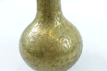 Load image into Gallery viewer, Brass Hand Carved Indian Vase
