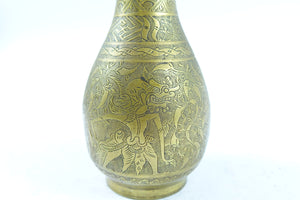 Brass Hand Carved Indian Vase
