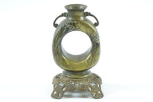Load image into Gallery viewer, Antique Chinese Brass Vase with a Base
