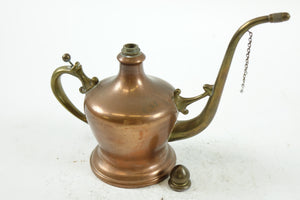 Antique Oil Can / Lamp Filler Copper ~ Rochester Stamping Co.