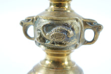 Load image into Gallery viewer, Two Chinese Brass Candle Holders
