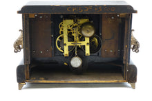 Load image into Gallery viewer, Antique Mantel Clock with Marble &amp; Bronze
