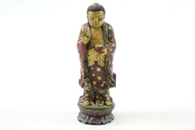 Load image into Gallery viewer, Antique Painted Wooden Carved of Buddha
