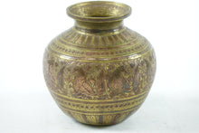 Load image into Gallery viewer, Antique Persian Brass and Copper Vase
