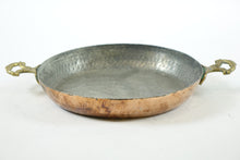 Load image into Gallery viewer, Hammered Copper Pan with Brass Handles
