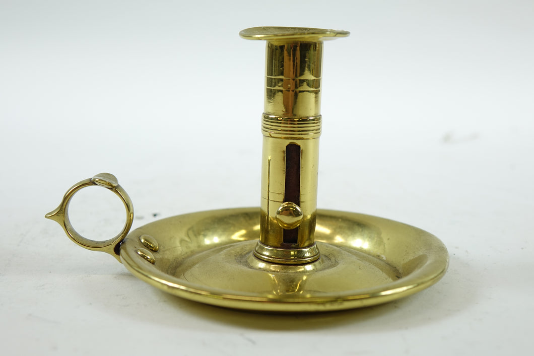Footed Brass Candle Holder