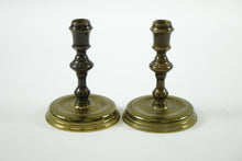Load image into Gallery viewer, A Pair of Antique Solid Brass Candlesticks w/ Round Base - CW 16-20 Raleigh
