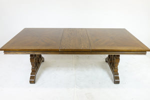 Vintage Oak Dining-Room Table (84" x 42" x 29.5")