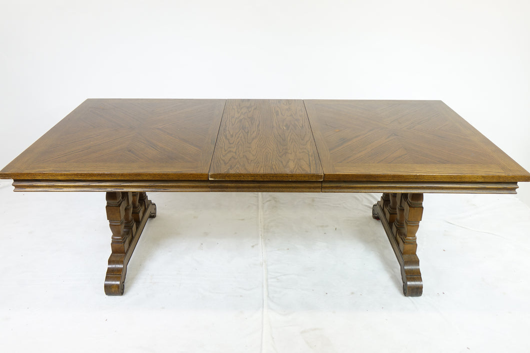 Vintage Oak Dining-Room Table (84
