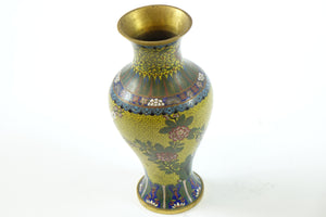 Chinese Brass Cloisonne Vase