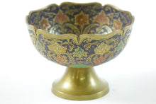 Load image into Gallery viewer, Brass Enameled Decorative Bowl
