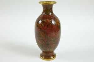Pair of Brass Decorative Cloisonne Vases