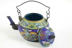 Antique Chinese Cloisonne Decorative Teapot