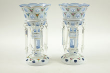 Load image into Gallery viewer, Pair of Czech Decorative Hand Painted Glass Vases
