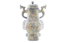 Load image into Gallery viewer, Antique Far East Bronze Urn

